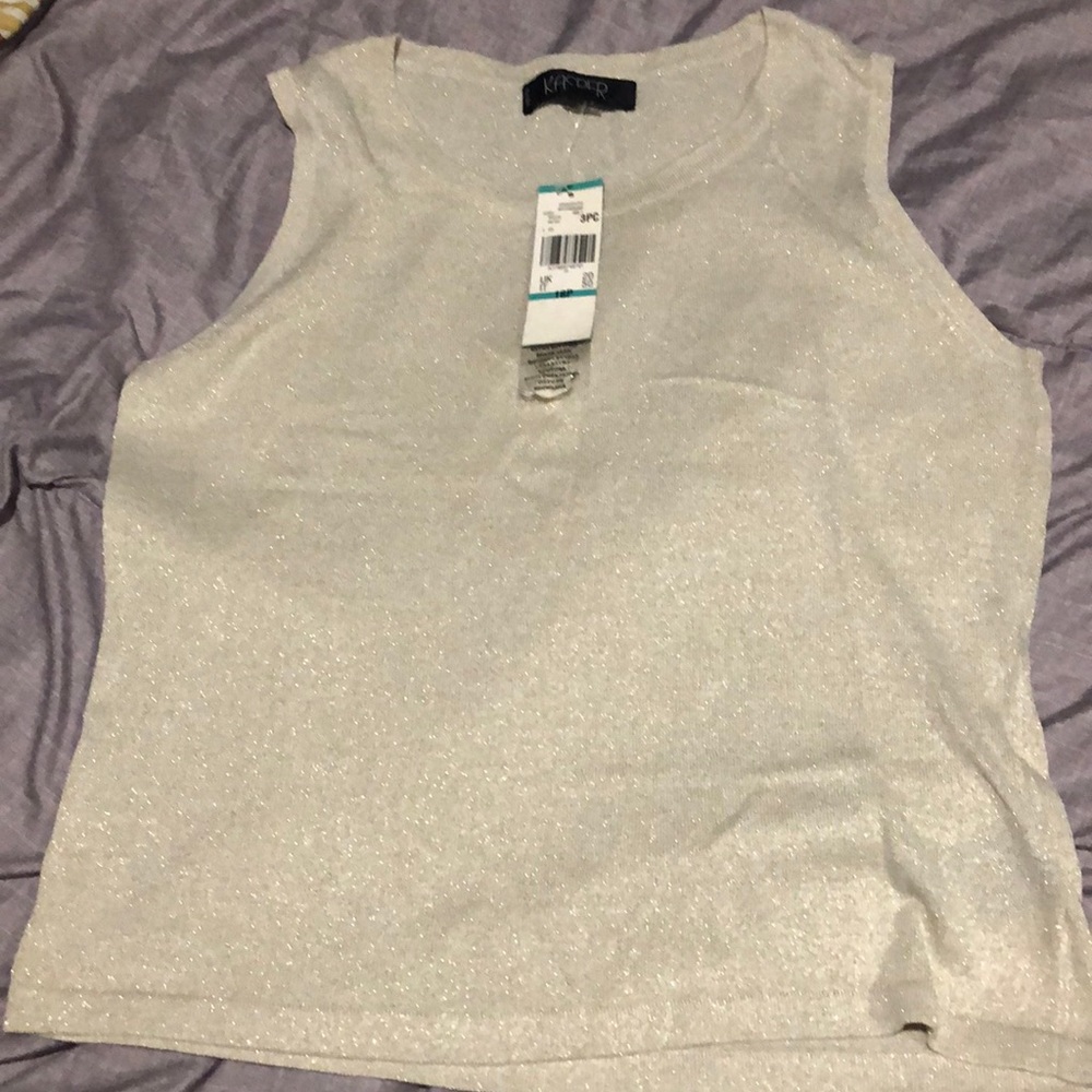 Beige work/casual business top
